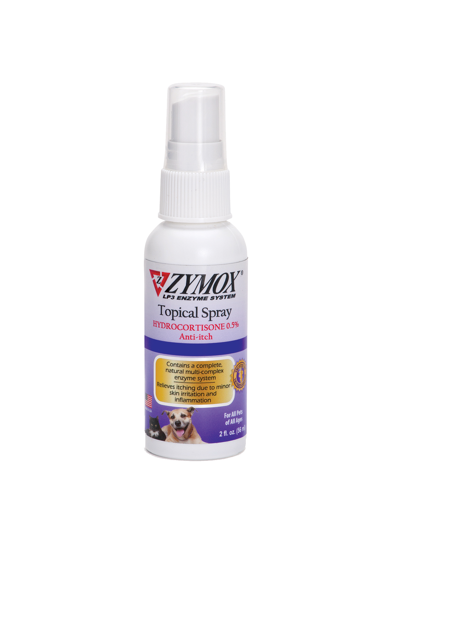 zymox topical; spray with 0.5% hydrocortison